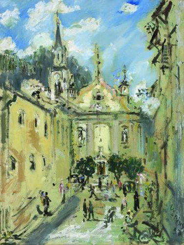 Filippo de Pisis, La chiesa di Cortina (1937; olio su tela, 91 x 69 cm; Cortina d'Ampezzo, Museo Mario Rimoldi) Filippo de Pisis, La chiesa di Cortina (1937; olio su tela, 91 x 69 cm; Cortina d'Ampezzo, Museo Mario Rimoldi)