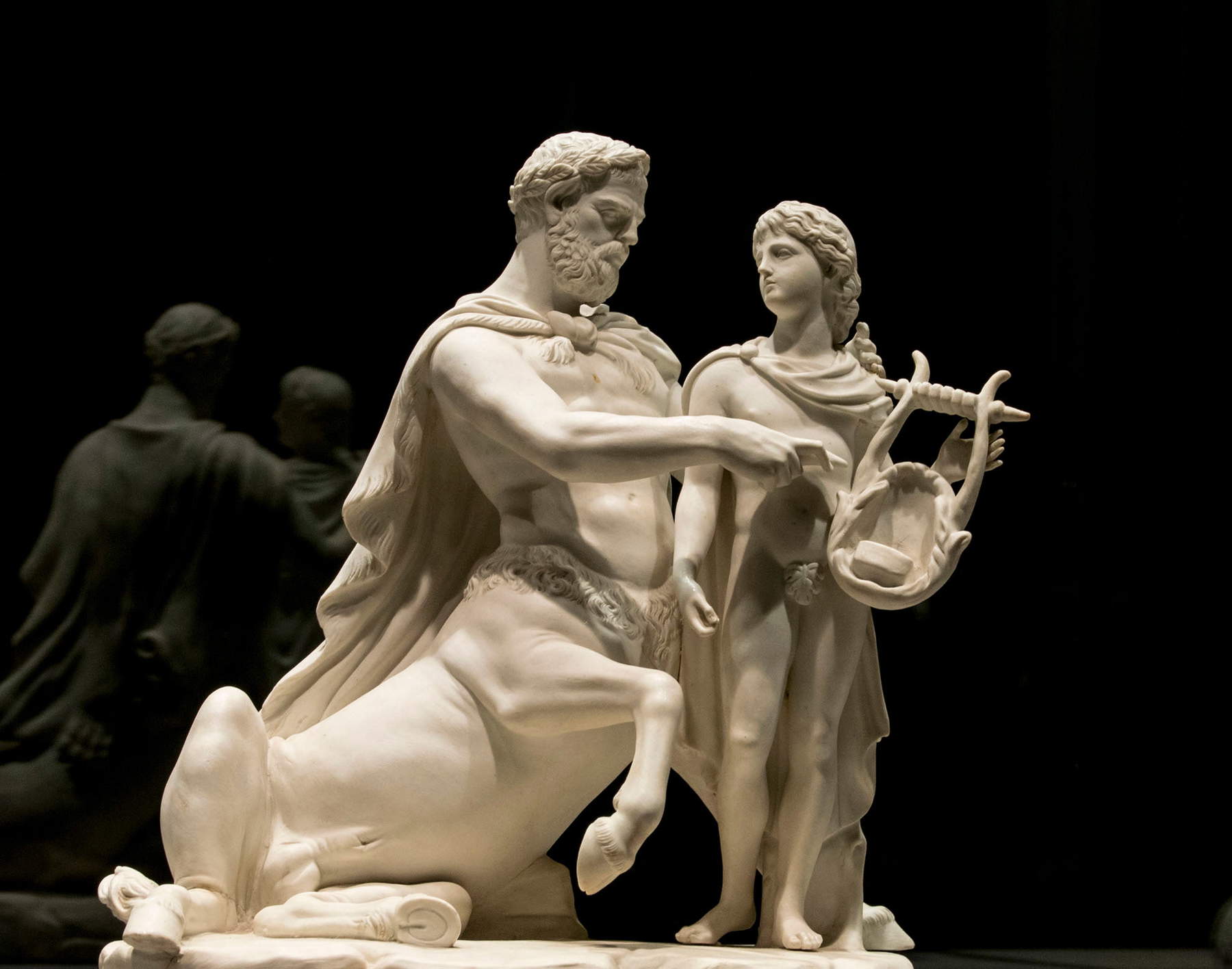 Filippo Tagliolini, Achilles und Chiron (1796-1805; Porzellan, Höhe 30 cm; Neapel, Museo e Real Bosco di Capodimonte)