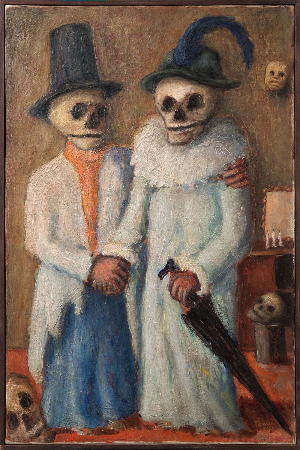 Fiorenzo Tomea, Los novios (1939; óleo sobre lienzo, 75 × 50 cm; Colección Giuseppe Iannaccone) Fiorenzo Tomea, Los novios (1939; óleo sobre lienzo, 75 × 50 cm; Colección Giuseppe Iannaccone)