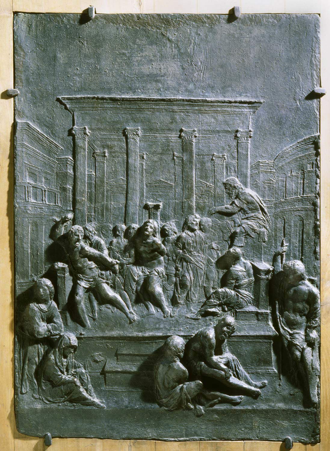 Francesco di Giorgio, Geißelung (Bronze; Perugia, Galleria Nazionale dell'Umbria) Francesco di Giorgio, Geißelung (Bronze; Perugia, Galleria Nazionale dell'Umbria)