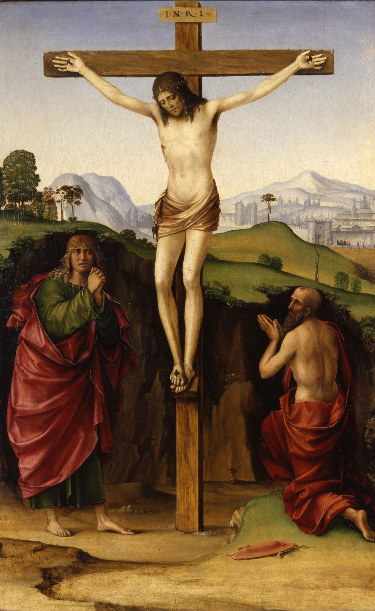Francesco Francia, Crucifixion avec les saints Jean et Jérôme