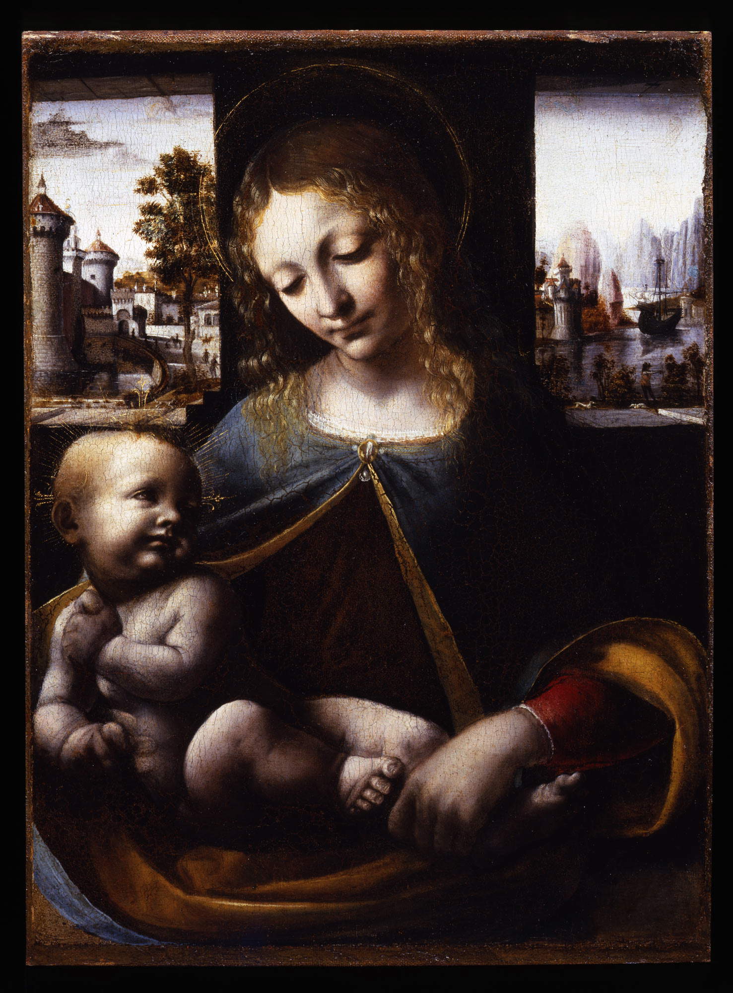 Francesco Galli, Madonna Lia (olio su tavola trasportato su tela; Milano, Castello Sforzesco) Francesco Galli, Madonna Lia (olio su tavola trasportato su tela; Milano, Castello Sforzesco)