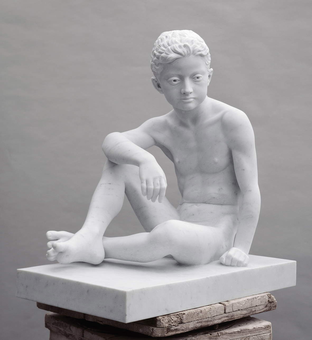 Francesco Messina, Adolescence (1968-91; white marble, 82 x 47 x 77 cm). Courtesy of Studio Copernico Francesco Messina, Adolescence (1968-91; white marble, 82 x 47 x 77 cm). Courtesy of Studio Copernico