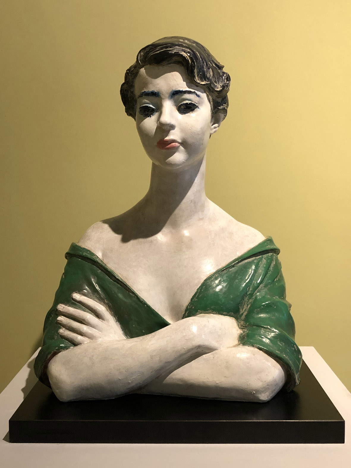 Francesco Messina, Portrait of Isabella Ostini (1951-55; painted bronze, 54 x 40.8 x 28 cm). Courtesy of Studio Copernico Francesco Messina, Portrait of Isabella Ostini (1951-55; painted bronze, 54 x 40.8 x 28 cm). Courtesy of Studio Copernico