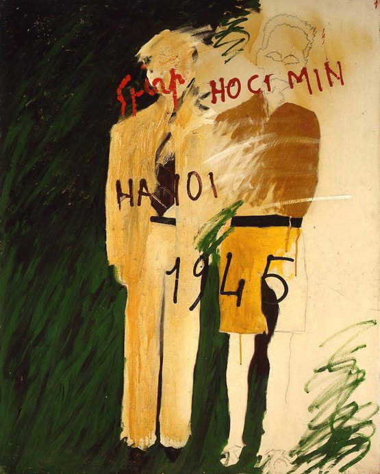 Franco Angeli, Giap y Ho Chi Minh (años 70; técnica mixta sobre lienzo, 100 x 80 cm; colección particular) Franco Angeli, Giap y Ho Chi Minh (años 70; técnica mixta sobre lienzo, 100 x 80 cm; colección particular)