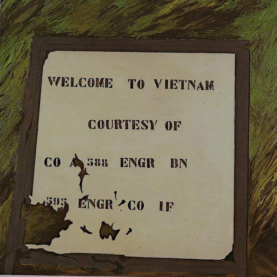 Franco Angeli, Bienvenido a Vietnam (1970; esmalte sobre lienzo, 160 x 160 cm; Colección particular) Franco Angeli, Bienvenido a Vietnam (1970; esmalte sobre lienzo, 160 x 160 cm; Colección particular)