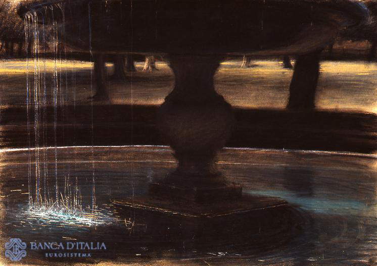 Giacomo Balla, Crying Fountain (1906; pastel on paper, 40 x 55 cm; Bank of Italy Collection)
