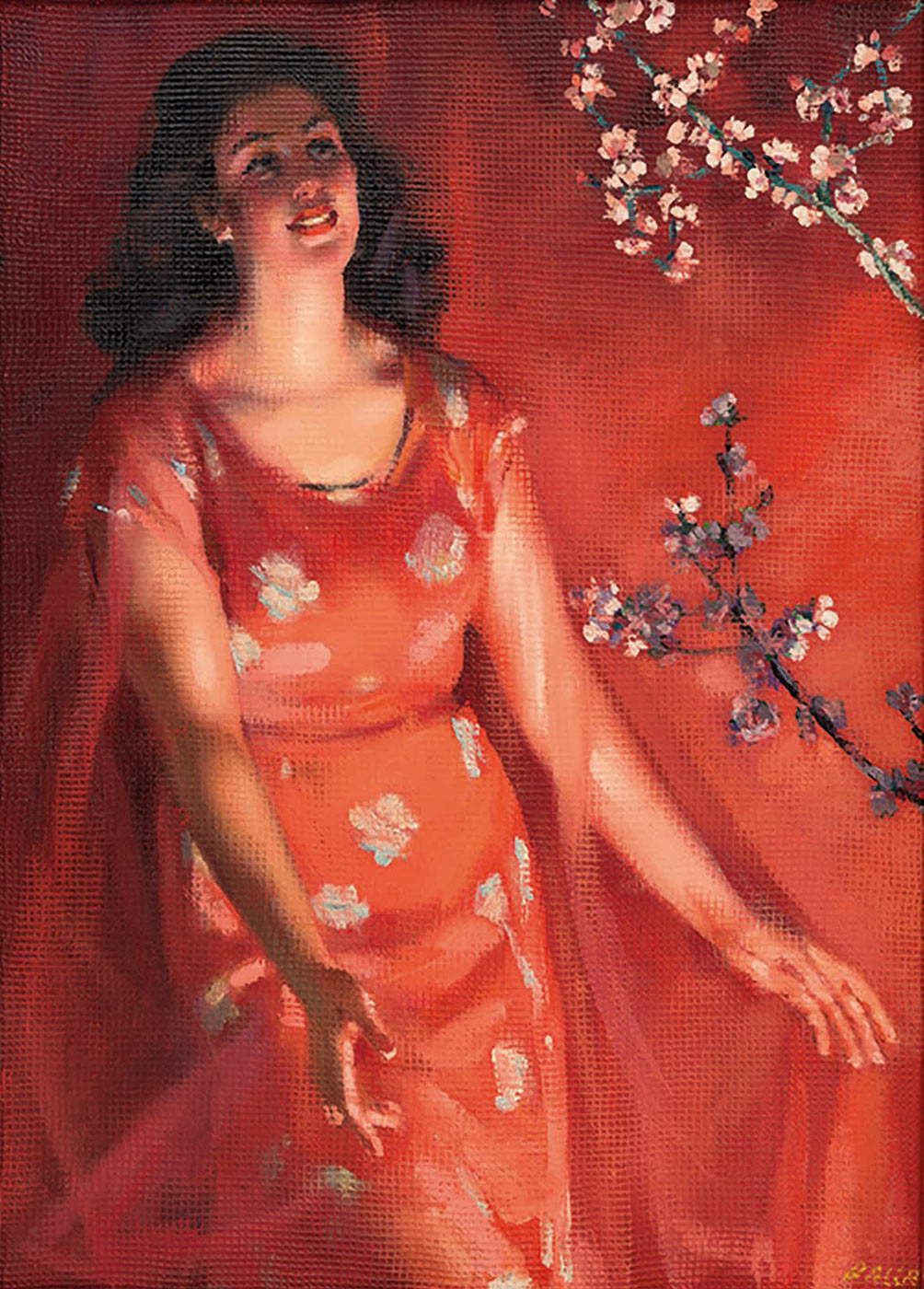 Giacomo Balla, Les quatre saisons en rouge, printemps (1940 ; huile sur panneau et grillage, 110 x 80 cm) Giacomo Balla, Les quatre saisons en rouge, printemps (1940 ; huile sur panneau et grillage, 110 x 80 cm)