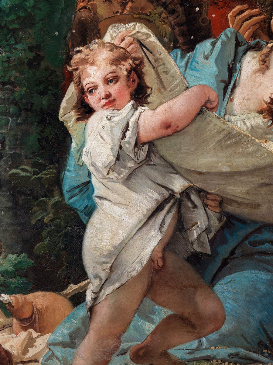 Giambattista Tiepolo, Die Ernte des Manna, Detail. Foto von Virginio Gilberti Giambattista Tiepolo, Die Ernte des Manna, Detail. Foto von Virginio Gilberti