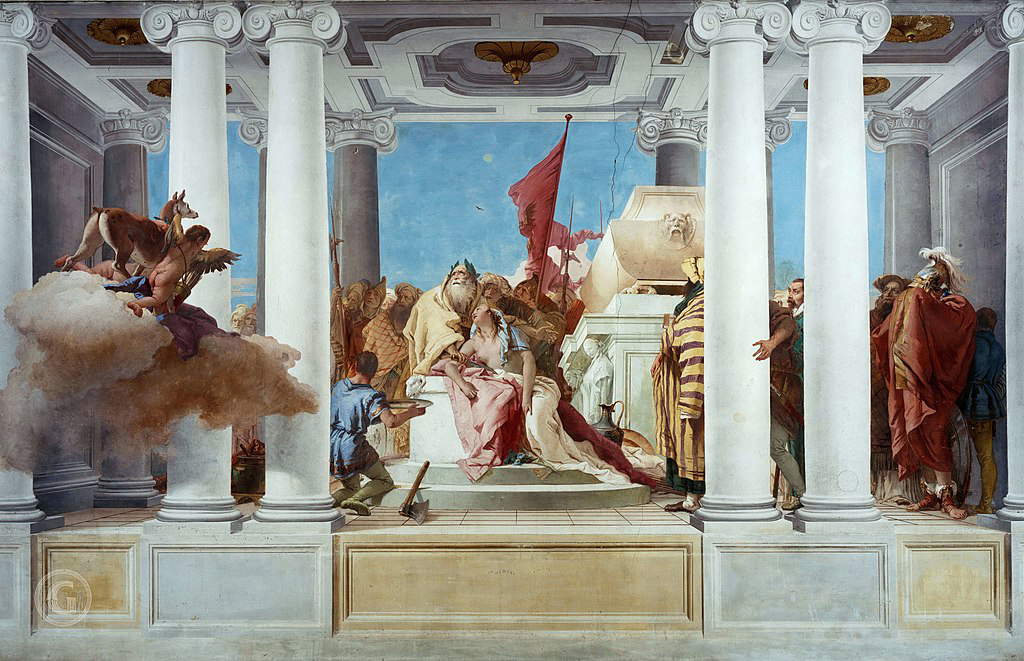 El Sacrificio de Ifigenia de Giambattista Tiepolo en Villa Valmarana ai Nani El Sacrificio de Ifigenia de Giambattista Tiepolo en Villa Valmarana ai Nani