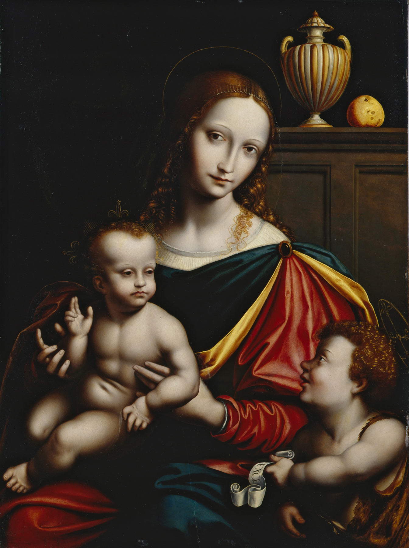 Giampietrino, Madonna col Bambino e san Giovannino (olio su tela; La Spezia, Museo Civico Amedeo Lia) Giampietrino, Madonna col Bambino e san Giovannino (olio su tela; La Spezia, Museo Civico Amedeo Lia)