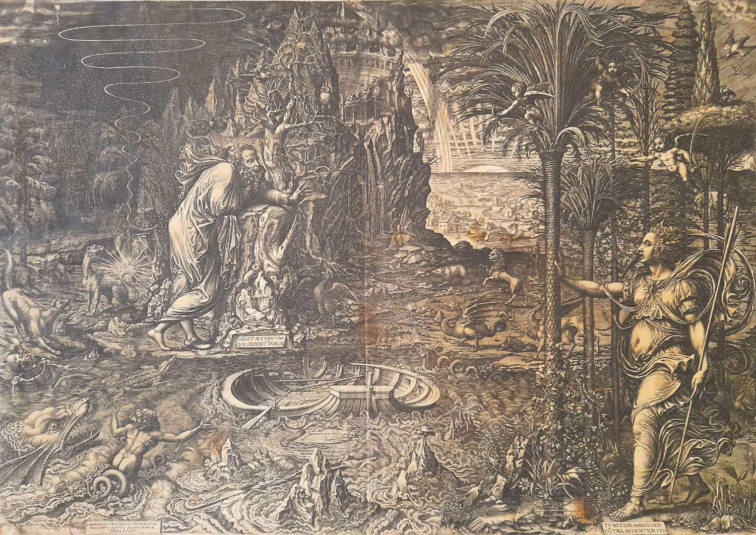 Giorgio Ghisi (da disegno di Raffaello), Allegoria della vita umana (1561; bulino; Pavia, Musei Civici). &copy; Comune di Pavia