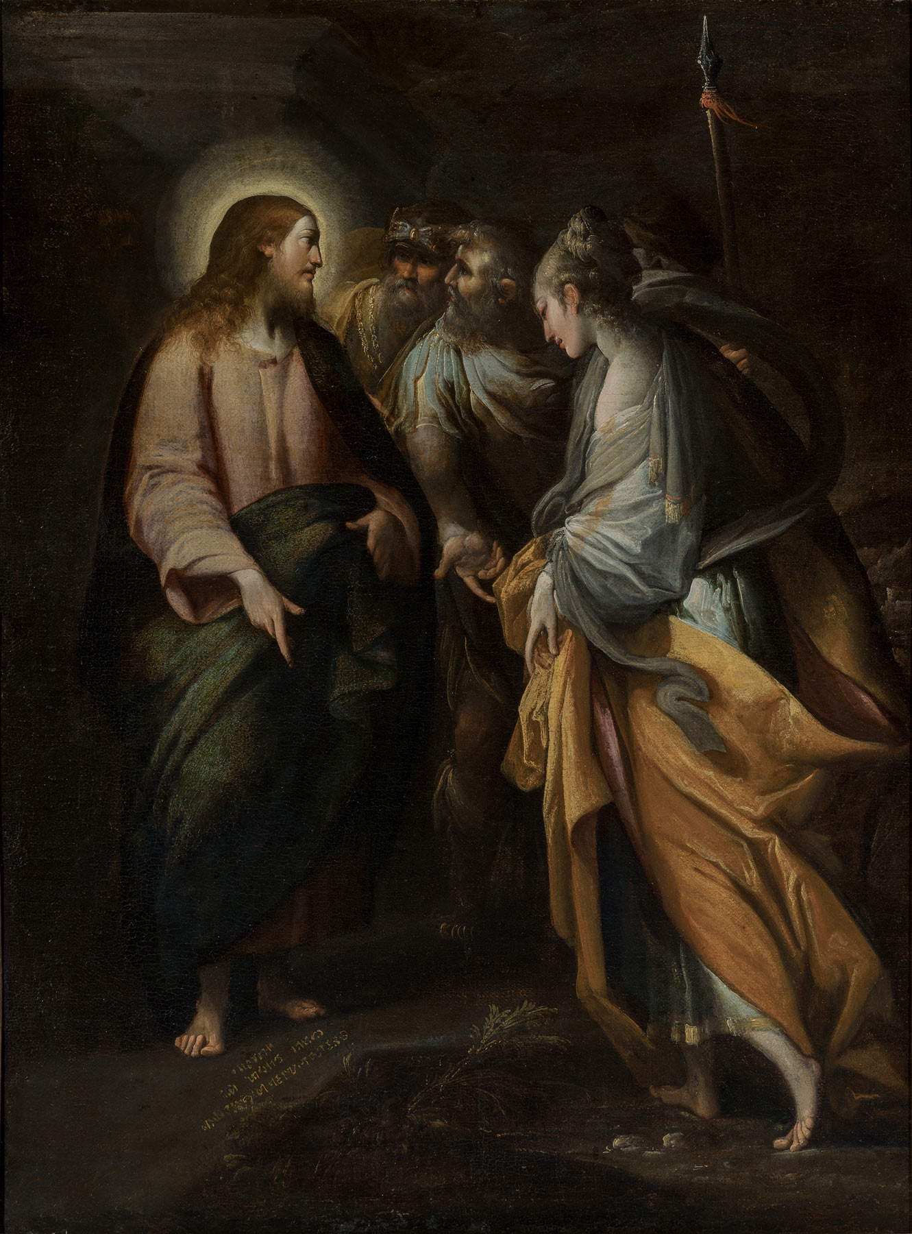 Giovanni Andrea Donducci called the Mastelletta, Christ and the Adulteress (oil on canvas, 95 x 70 - 113 x 88 cm) Giovanni Andrea Donducci called the Mastelletta, Christ and the Adulteress (oil on canvas, 95 x 70 - 113 x 88 cm)