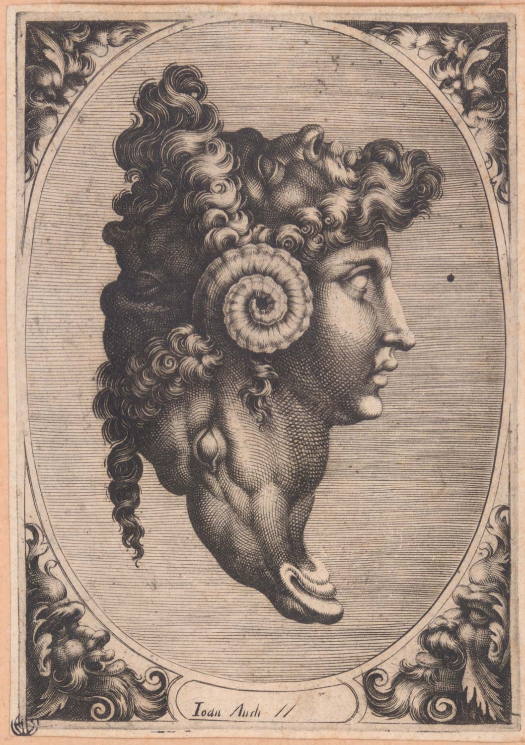 Giovanni Andrea Miglioli, Figura da capovolgere (fine XVI - inizio XVII secolo; acquaforte e bulino; Milano, Civica Raccolta delle Stampe &ldquo;Achille Bertarelli&rdquo;). &copy; Comune di Milano