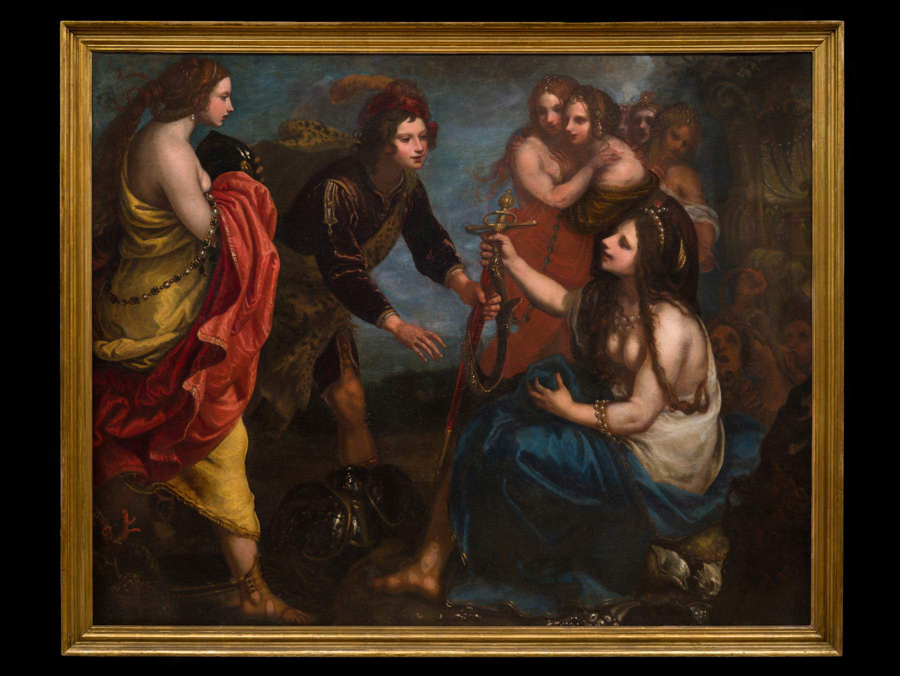 Giovanni Bilivert, Teti consegna le armi a Achille (1634; olio su tela; Archivio Patrimonio Artistico Intesa Sanpaolo). Foto di Ottaviano Caruso Giovanni Bilivert, Teti consegna le armi a Achille (1634; olio su tela; Archivio Patrimonio Artistico Intesa Sanpaolo). Foto di Ottaviano Caruso