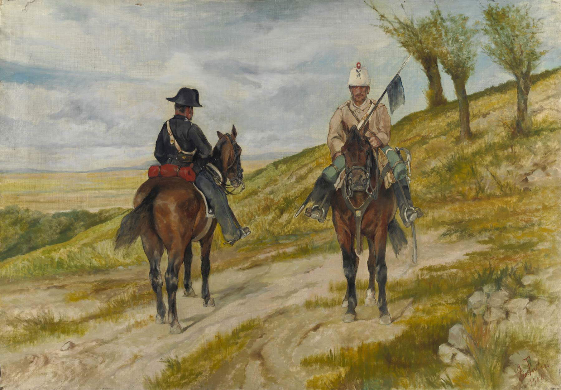 Giovanni Fattori, El encuentro (1906; óleo sobre lienzo, 74 x 106 cm; Lugano, Butterfly Institute Fine Art) Giovanni Fattori, El encuentro (1906; óleo sobre lienzo, 74 x 106 cm; Lugano, Butterfly Institute Fine Art)