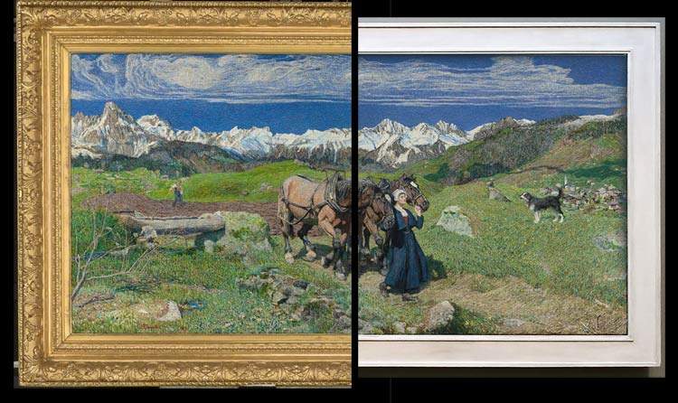Poor Segantini! The Getty removes the frame he designed from the painting and changes it with a new one