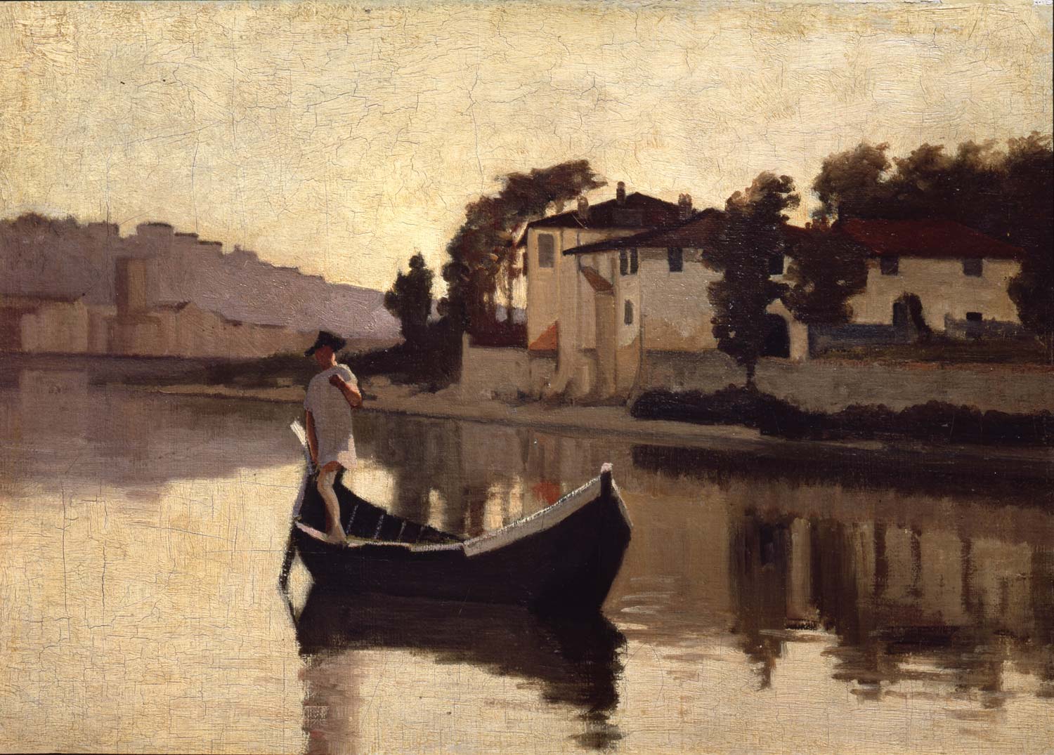Giuseppe Abbati, Arno alla Casaccia (1863 circa; olio su tavola, 27x38 cm; Collezione privata)
