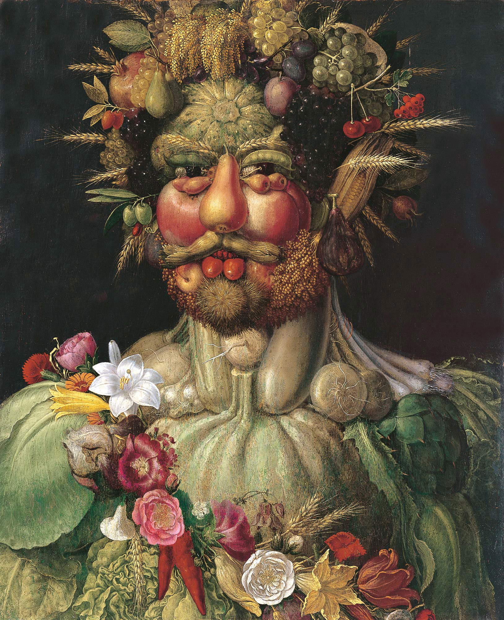 Giuseppe Arcimboldo, Vertumnus (1590; olio su tavola; Skokloster Castle Collections / Museo di Storia Nazionale, Svezia). &copy; Skokloster Castle Collections / National Historical Museum, Sweden