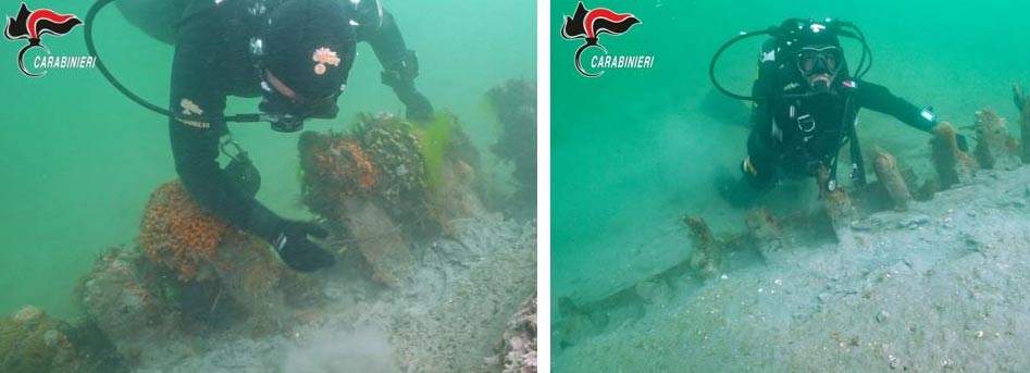 Friuli-Venezia Giulia, Les carabiniers découvrent l'épave d'un navire romain dans les eaux de Grado