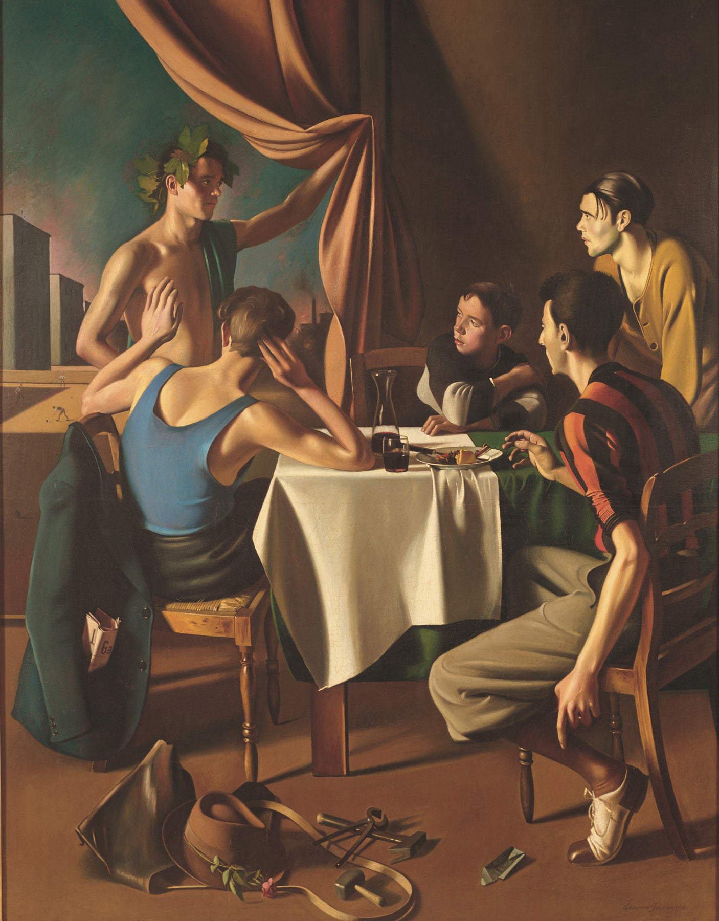 Gregorio Sciltian, Bacchus in der Taverne (1936; Rom, Galleria Nazionale d'Arte Moderna e Contemporanea) Gregorio Sciltian, Bacchus in der Taverne (1936; Rom, Galleria Nazionale d'Arte Moderna e Contemporanea)