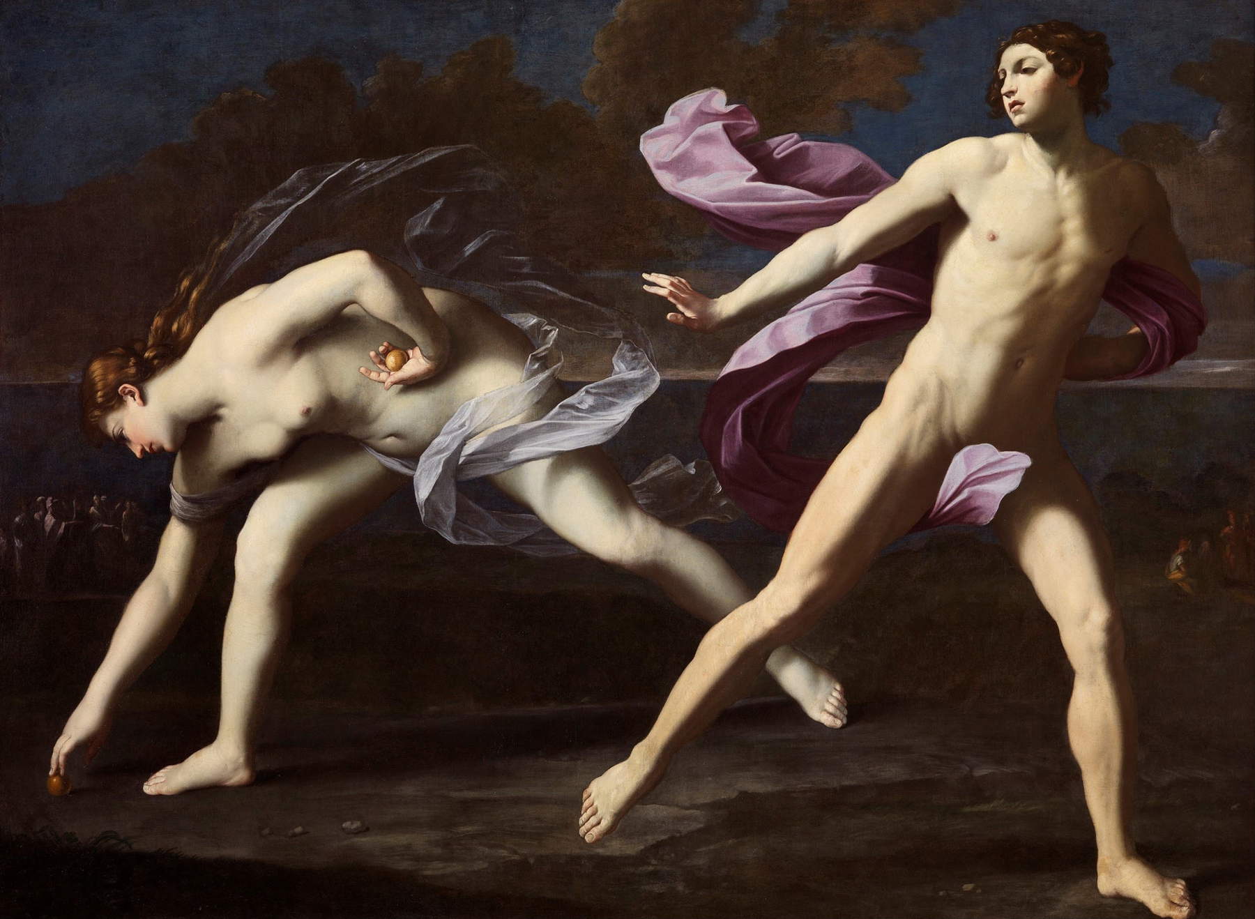 Guido Reni, Atalanta and Hippomenes (c. 1615-1618; oil on canvas, 192 x 264 cm; Naples, Museo e Real Bosco di Capodimonte) Guido Reni, Atalanta and Hippomenes (c. 1615-1618; oil on canvas, 192 x 264 cm; Naples, Museo e Real Bosco di Capodimonte)