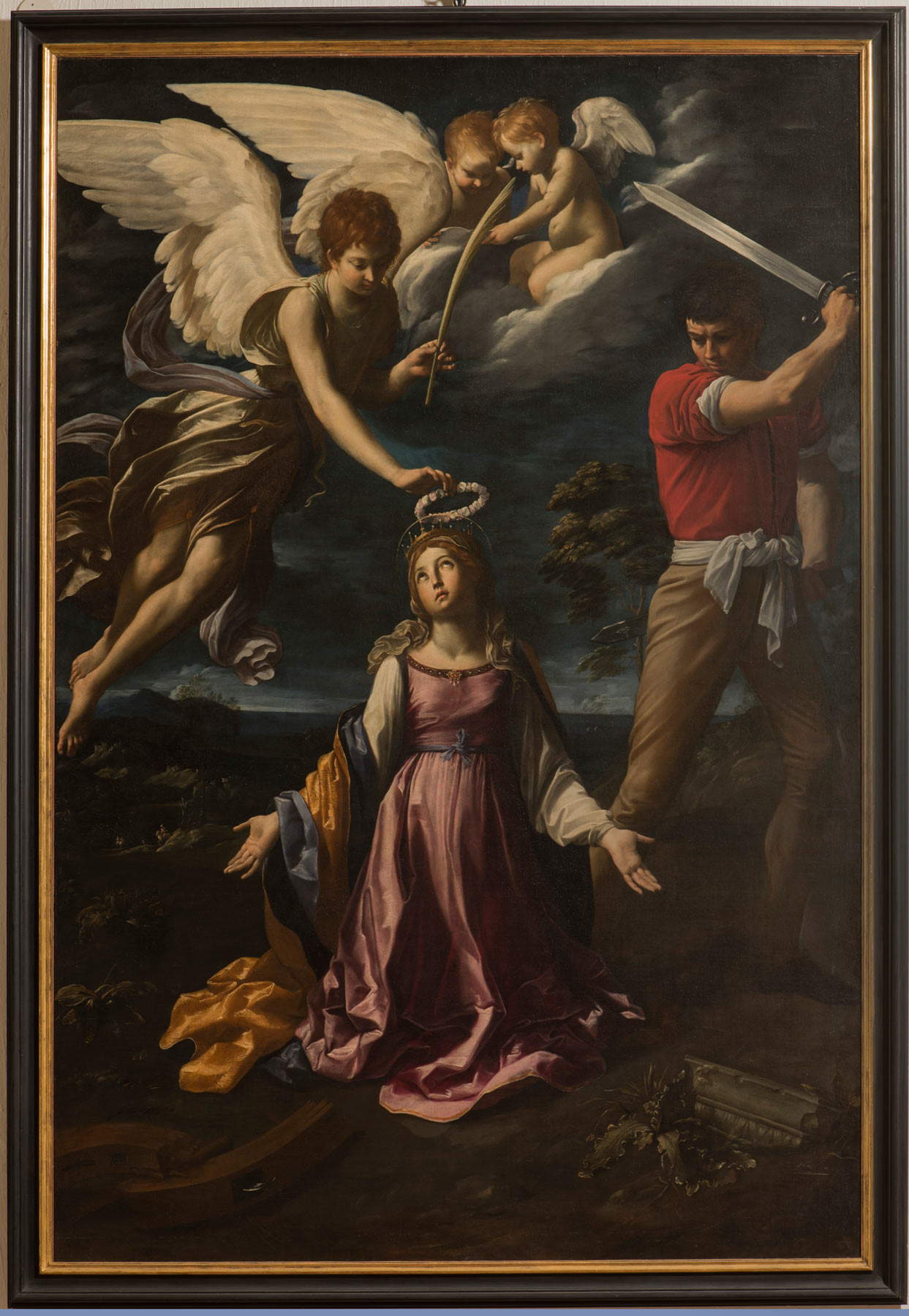 Guido Reni, The Martyrdom of St. Catherine of Alexandria (1605-1606; oil on canvas, 277 x 195 cm; Albenga, Museo Diocesano) Guido Reni, The Martyrdom of St. Catherine of Alexandria (1605-1606; oil on canvas, 277 x 195 cm; Albenga, Museo Diocesano)