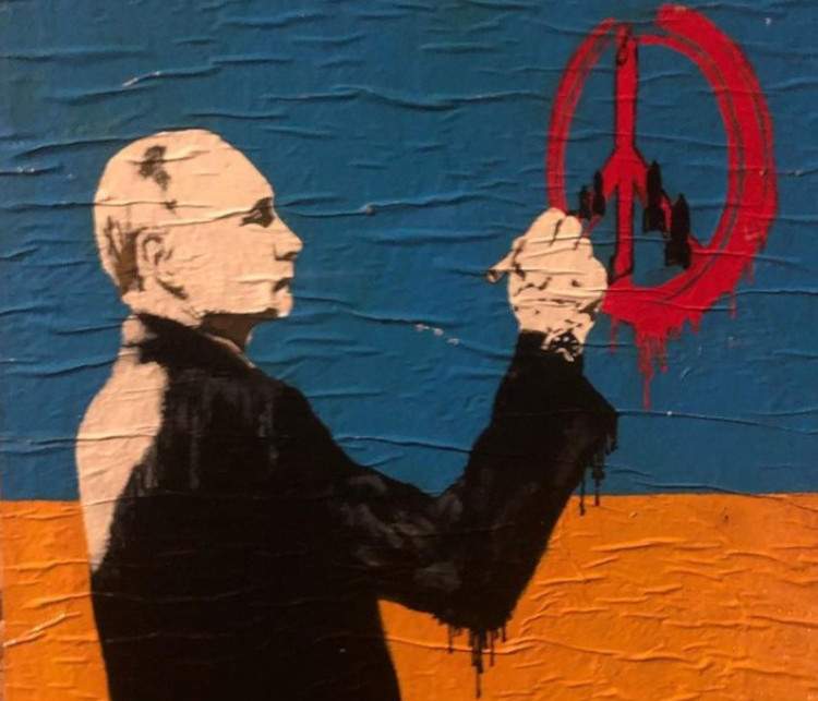 In tutto il mondo la street art dice stop alla guerra, da Parigi a Roma