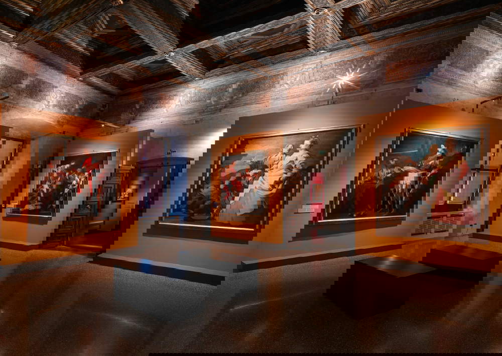 Allestimenti della mostra I colori della Serenissima