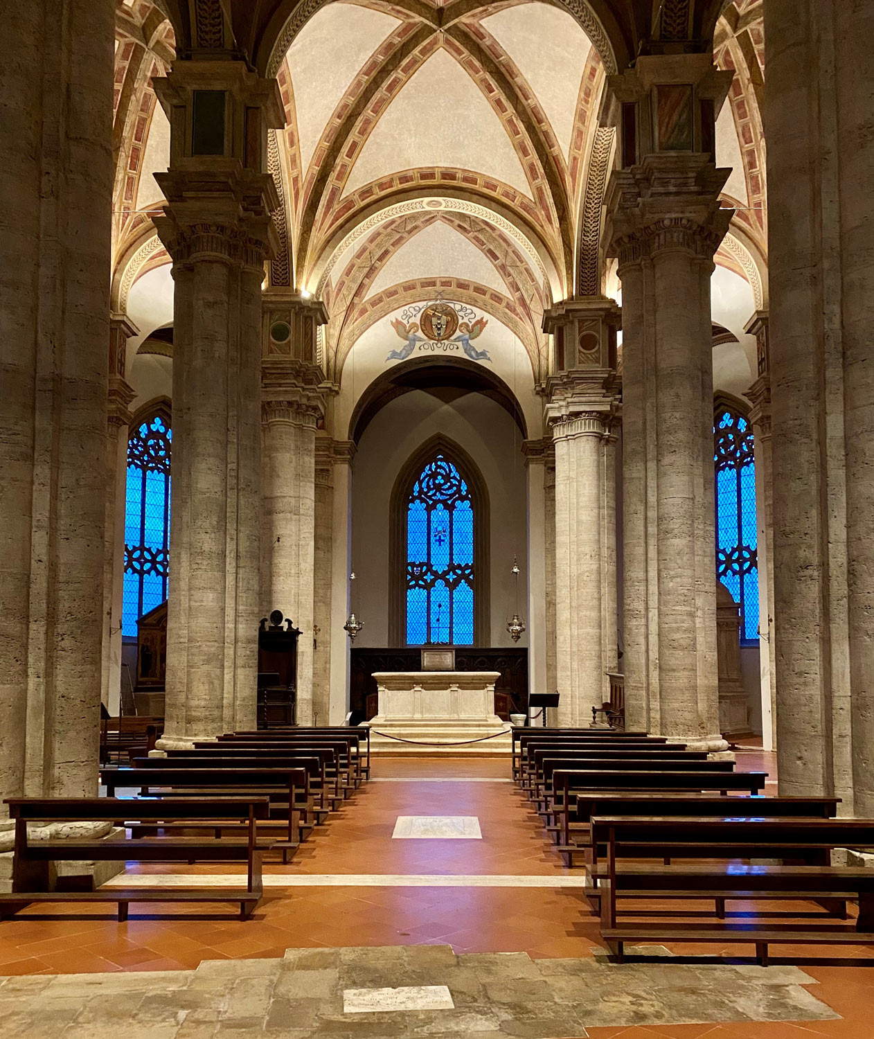 Interior of the Cathedral of Pienza Interior of the Cathedral of Pienza
