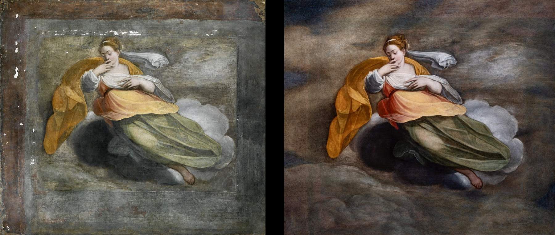 Uffizi, pour la première fois, une peinture du XVIe siècle restaurée avec des huiles essentielles