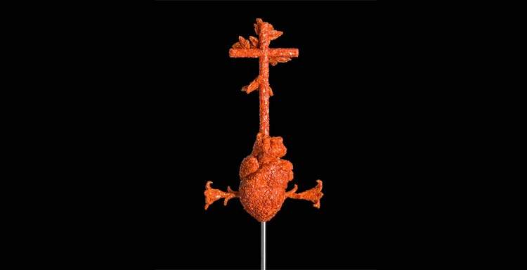 Coral sculptures and blood drawings: Jan Fabre's unpublished works on display at Mucciaccia Gallery 