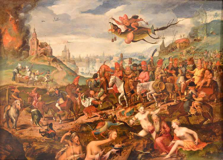 Jan Verbeeck, Le tentazioni di sant’Antonio Abate (XVI secolo; olio su tavola, 61,8 x 86,8 cm; Genova, Gallerie Nazionali della Liguria) Jan Verbeeck, Le tentazioni di sant’Antonio Abate (XVI secolo; olio su tavola, 61,8 x 86,8 cm; Genova, Gallerie Nazionali della Liguria)