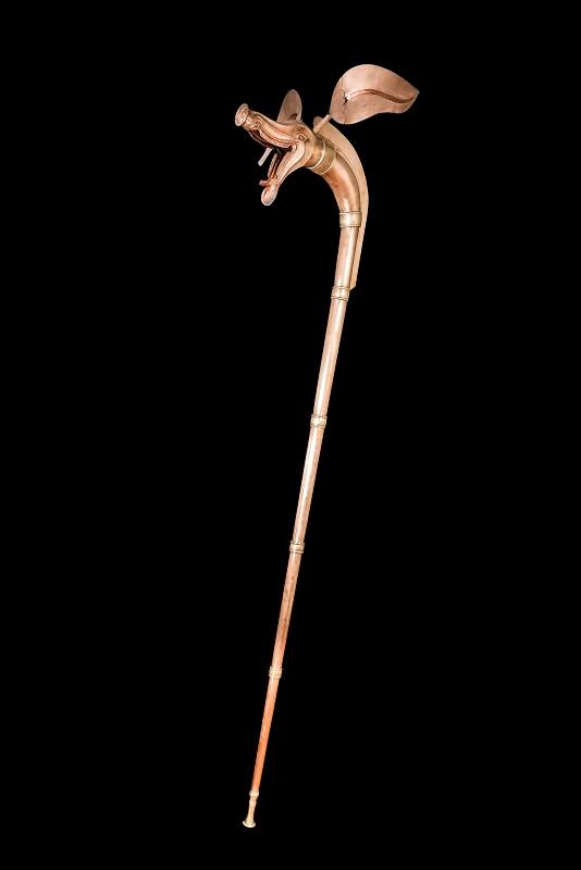 La ricostruzione del karnyx al Museo Retico di Sanzeno La ricostruzione del karnyx al Museo Retico di Sanzeno