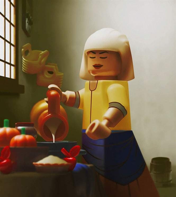 Grandi capolavori della storia dell'arte ricreati con i Lego