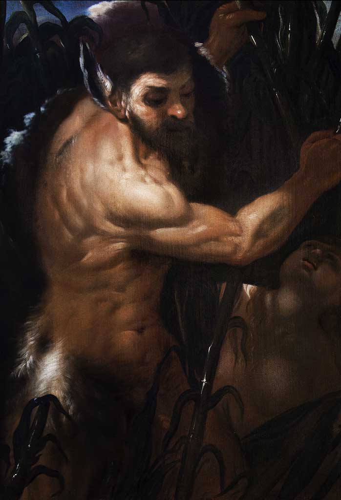 Luca Giordano, Pan y Siringe (segunda mitad del siglo XVII; óleo sobre lienzo; Venafro, Museo Nazionale del Molise - Castello Pandone)