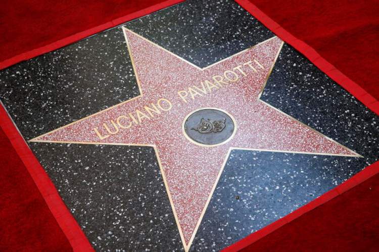 Luciano Pavarotti has a star on the Walk of Fame 