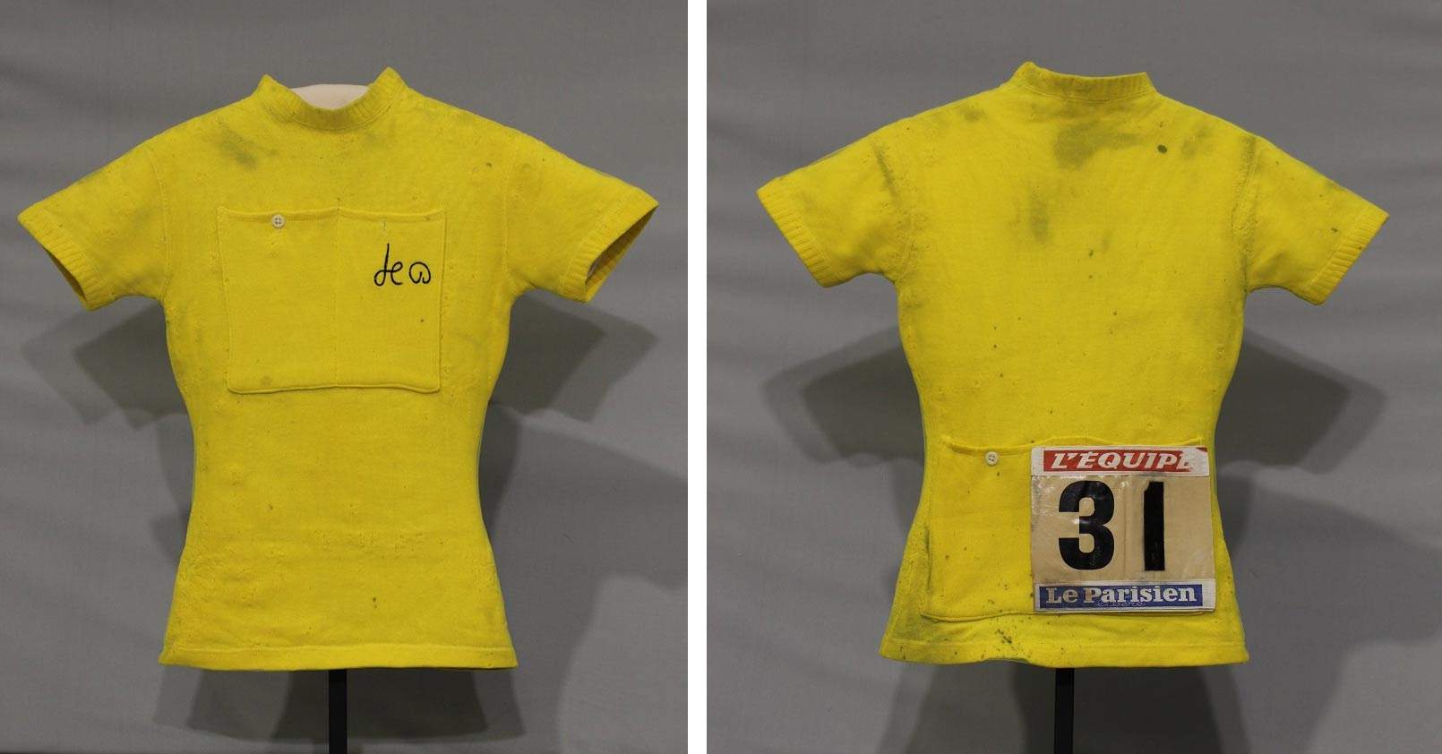 Restauration du maillot jaune historique de Gino Bartali du Tour de France 1948