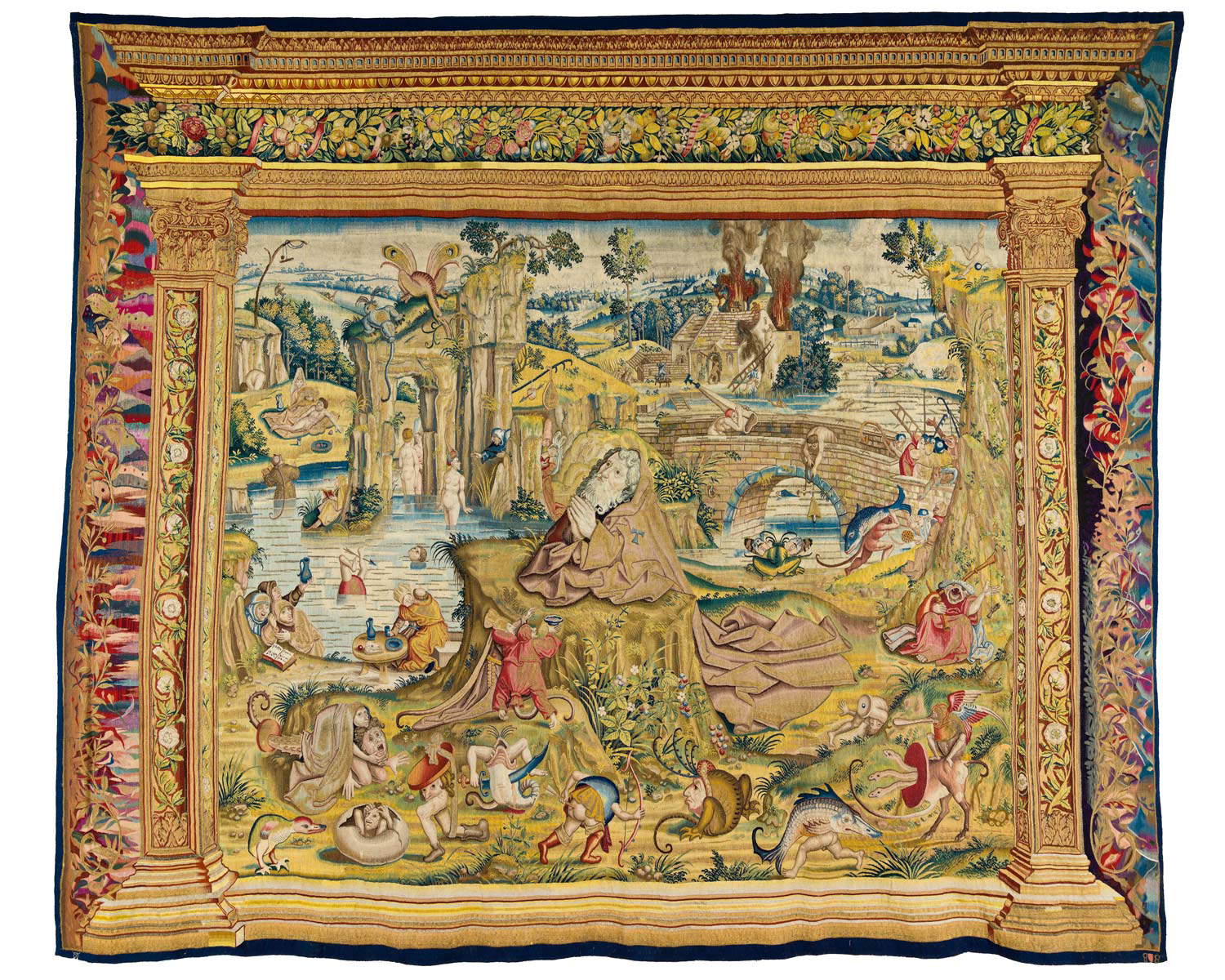 Manifattura di Bruxelles, Le tentazioni di sant&rsquo;Antonio (1550-1570 circa; arazzo; Madrid, Palazzo Reale, Patrimonio Nacional). &copy;Patrimonio Nacional