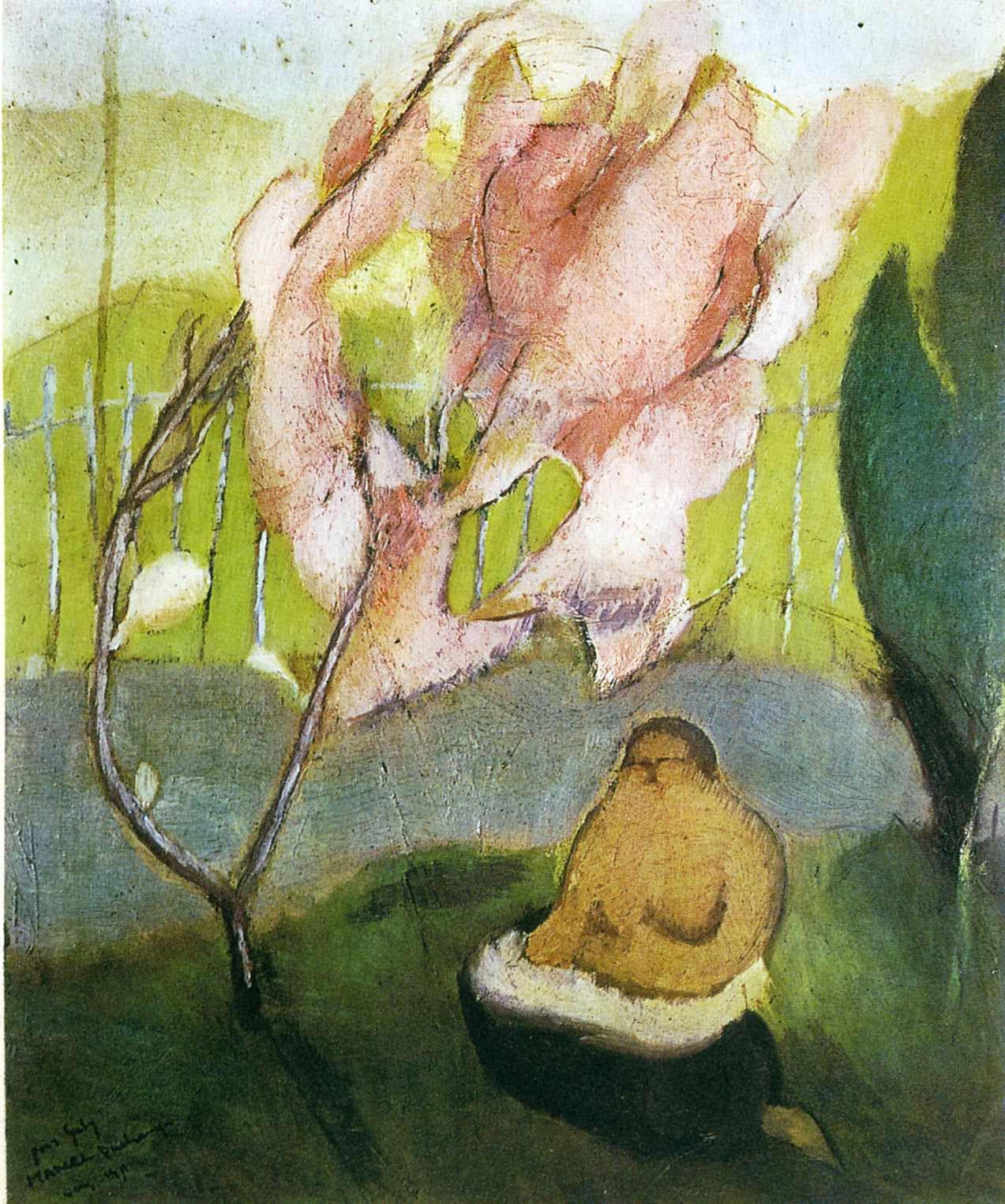 Marcel Duchamp, Corriente de aire sobre el manzano de Japón (1911; óleo sobre lienzo, 61 x 50 cm; París, Colección particular) Marcel Duchamp, Corriente de aire sobre el manzano de Japón (1911; óleo sobre lienzo, 61 x 50 cm; París, Colección particular)