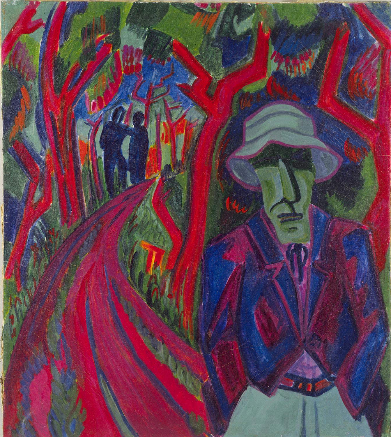 Max Sulzbachner, Der Bummler (1925; Olio su tela, 90 x 80 cm; Lugano, Museo d'arte della Svizzera italiana, Collezione Cantone Ticino) Max Sulzbachner, Der Bummler (1925; Olio su tela, 90 x 80 cm; Lugano, Museo d'arte della Svizzera italiana, Collezione Cantone Ticino)