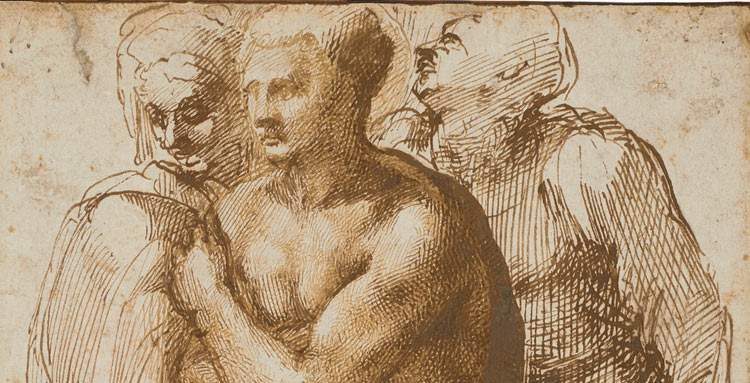 A drawing by young Michelangelo for sale at Christie's in Paris: estimated at 30 million euros