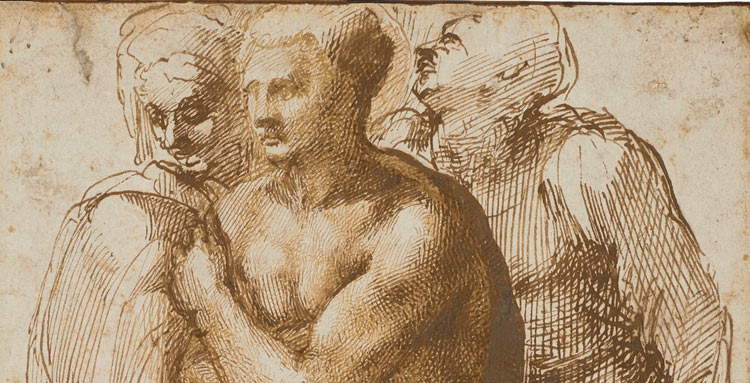 A drawing by young Michelangelo for sale at Christie's in Paris: estimated at 30 million euros