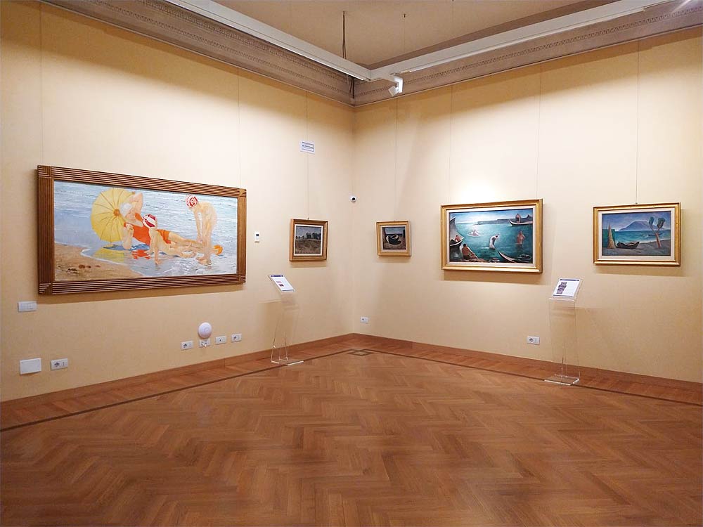 Montaje de la exposición El mar. Mito Historia Naturaleza. Arte italiano 1860 - 1940