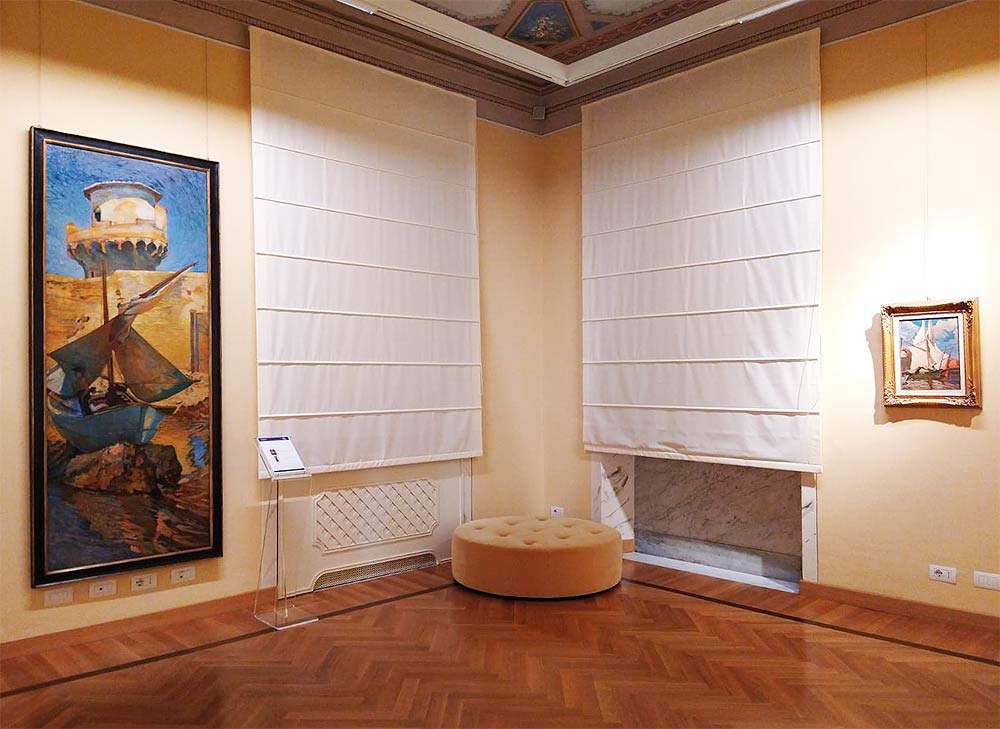 Montaje de la exposición El mar. Mito Historia Naturaleza. Arte italiano 1860 - 1940