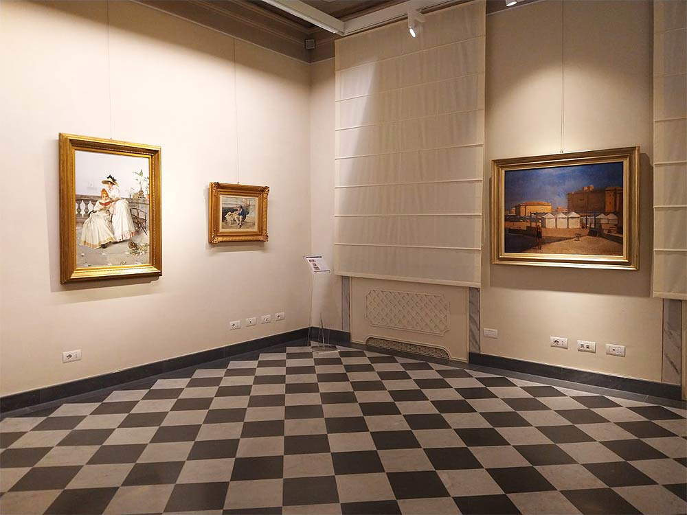 Montaje de la exposición El mar. Mito Historia Naturaleza. Arte italiano 1860 - 1940