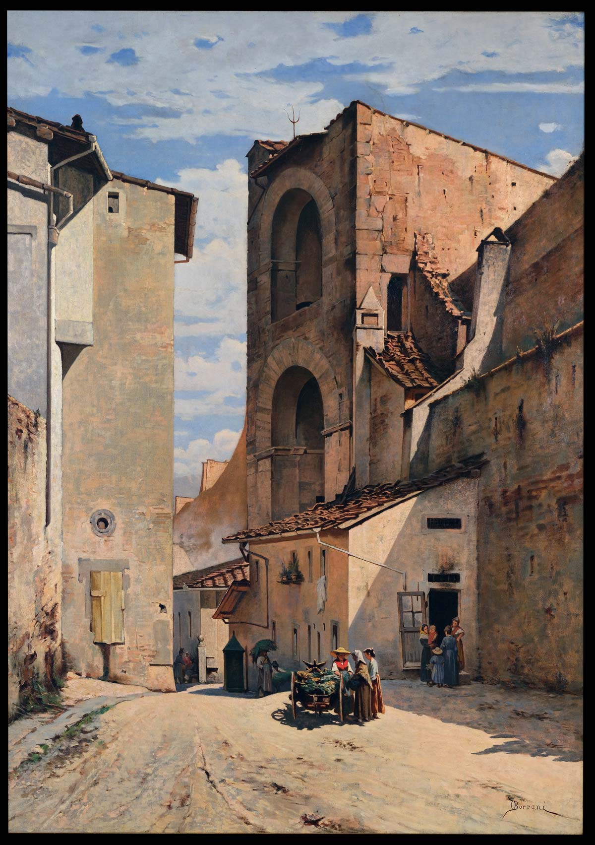 Odoardo Borrani, Antica porta a Pinti (hacia 1880; óleo sobre lienzo, 100 x 70 cm; colección particular) Odoardo Borrani, Antica porta a Pinti (hacia 1880; óleo sobre lienzo, 100 x 70 cm; colección particular)