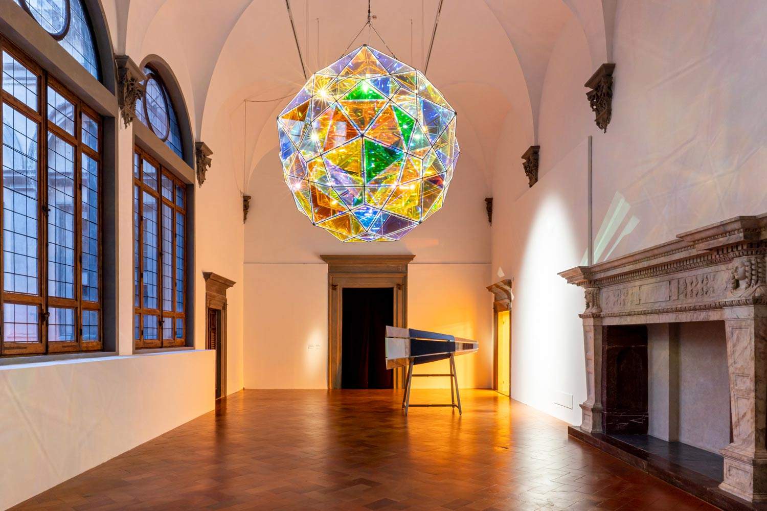 Florence, kicks off Olafur Eliasson's major exhibition at Palazzo Strozzi. Images