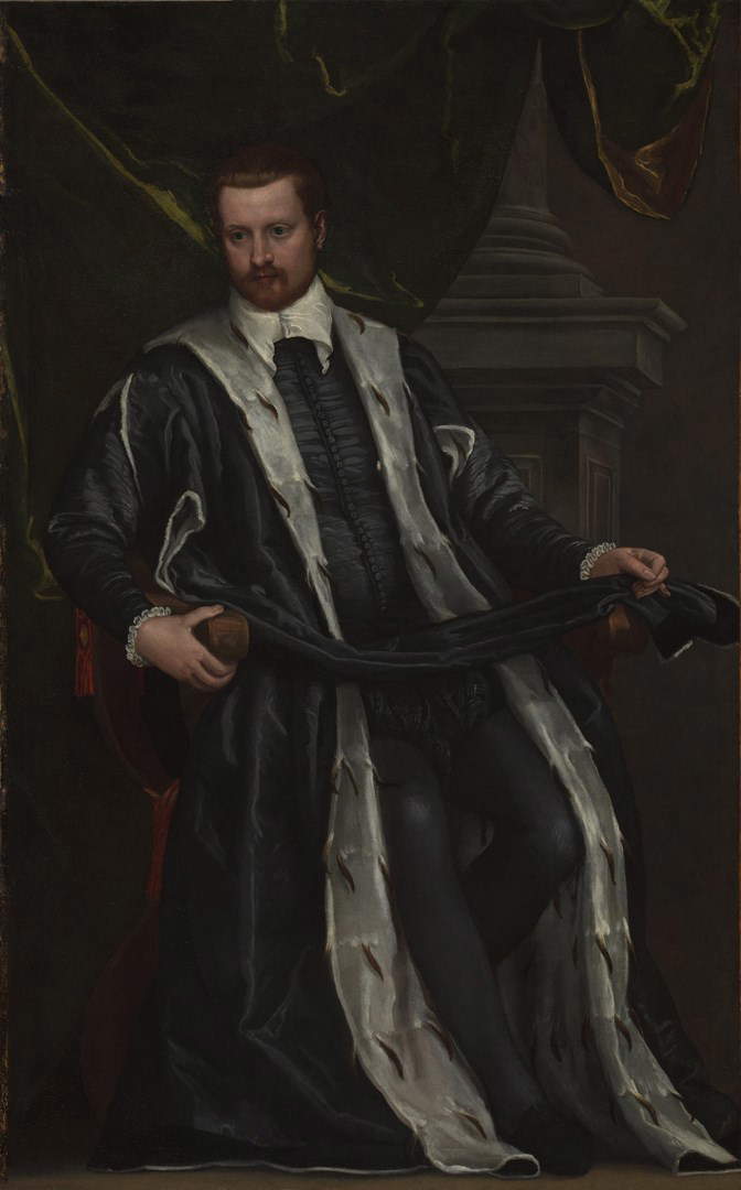 Paolo Veronese, Portrait d'un gentilhomme de la famille Soranzo (vers 1585 ; huile sur toile, 181,5 x 111 cm ; Londres, National Gallery) Paolo Veronese, Portrait d'un gentilhomme de la famille Soranzo (vers 1585 ; huile sur toile, 181,5 x 111 cm ; Londres, National Gallery)