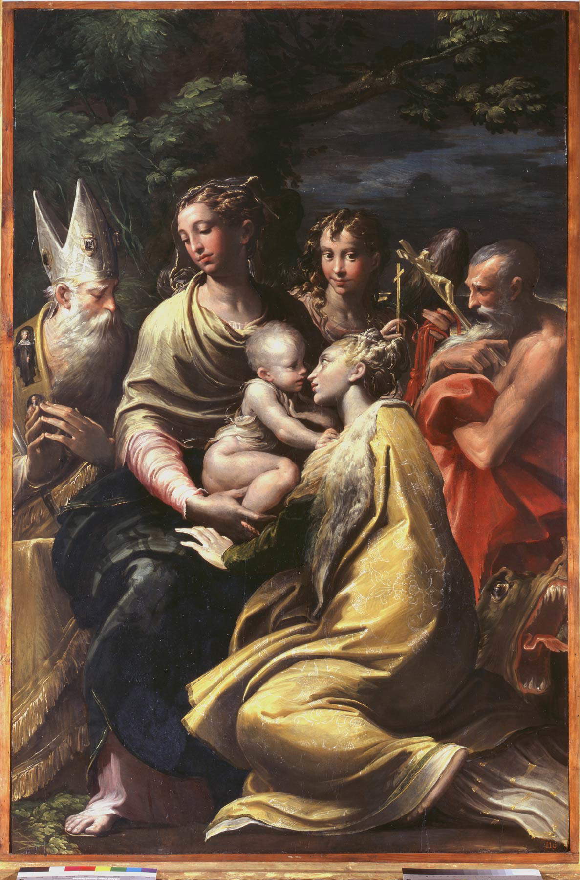 Parmigianino, Retable de Santa Margherita (1529 ; panneau, 293 x 216,5 cm ; Bologne, Pinacoteca Nazionale)
